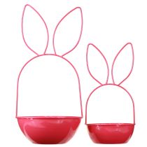 Product Easter Planter with Bunny Ears Metall Bowl for indoor use 33cm