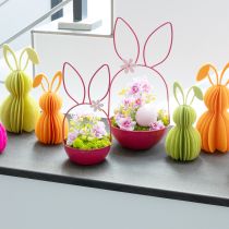 Product Easter planter, decoration, rabbit, metal basket for indoor/outdoor use, 33cm