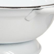 Product Metal decorative bowl, white and black, Ø16.5cm, H6.5cm, 4 pieces