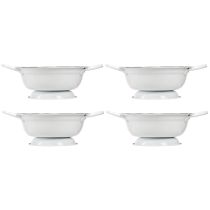 Product Metal decorative bowl, white and black, Ø16.5cm, H6.5cm, 4 pieces