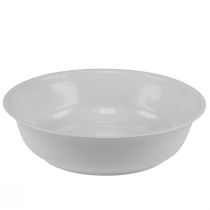 Product Metal bowl white bowl enamel look Ø25cm H7cm