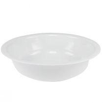 Product Metal bowl white bowl enamel look Ø36cm H9.5cm