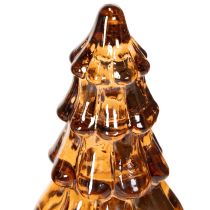 Product Glass Christmas Tree LED Decoration for Indoor Use, Battery Operated, 13cm, 2 Pieces