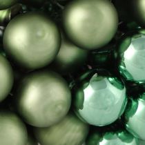 Product Mini Christmas Tree Baubles Glass on Wire Green Ø1.5cm 140 pcs