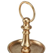 Product Mini Etagere Metal Decoration Gold Matt 2-tier Table Decoration H22cm