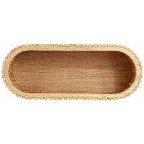 Product Mini raised bed jardiniere planter wooden oval 50×20cm H40cm