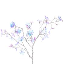 Product Artificial flowering branch with iridescent blossoms, 80cm