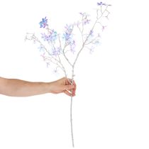 Product Artificial flowering branch with iridescent blossoms, 80cm