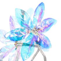 Product Artificial flowering branch with iridescent blossoms, 80cm