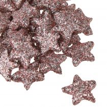 Product Mini Scatter Decoration Stars Decoration Glitter Pink 1.5cm 144 Pcs