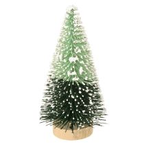 Product Mini artificial Christmas tree with snow Ø5cm H10cm 6 pcs