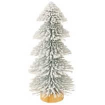 Product Mini Christmas tree illuminated LED fir with snow 28cm