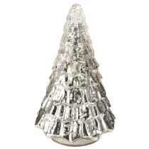 Product Mini Christmas tree with LED lighting silver gold 28cm