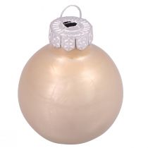 Product Mini Christmas balls glass tree balls cashmere Ø3cm 22 pcs