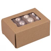 Product Mini Christmas balls glass tree balls cashmere Ø3cm 22 pcs