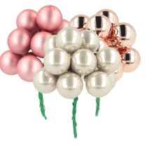 Product Mini Christmas balls glass pink cream Ø25mm 140 pcs