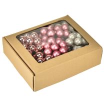 Product Mini Christmas balls glass pink cream Ø25mm 140 pcs