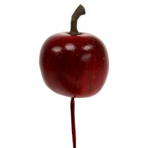 Mini apples on wire 3cm glossy 24p