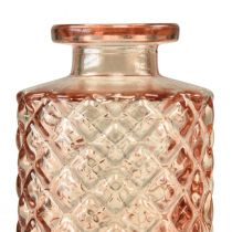 Product Mini glass vase diamond crystal look brown H13.5cm 4pcs