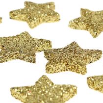 Product Mini glitter star gold 2.5cm 96 pcs