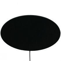 Product Mini Chalkboard Black Oval Metal Plug 7.5x4.5cm 12pcs