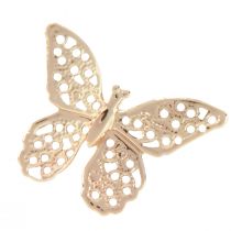 Product Mini butterflies metal scatter decoration golden 3cm 50pcs