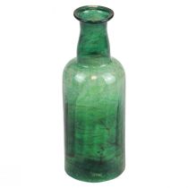Mini vase glass bottle vase flower vase green Ø6cm H17cm
