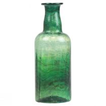 Mini vase glass bottle vase flower vase green Ø6cm H17cm