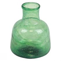 Mini glass vase flower vase green Ø8.5cm H11cm