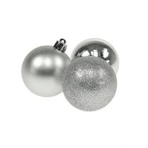 Mini Christmas ball silver Ø3cm 14pcs