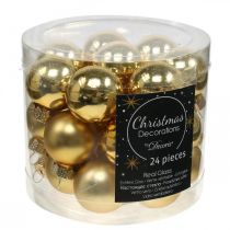 Product Mini Christmas balls glass gold Ø2.5cm 22 pcs