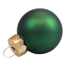 Mini Christmas balls glass green glossy/matt Ø2.5cm 20p