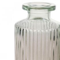 Mini vase glass decorative bottle clear brown retro Ø5cm H13.5cm