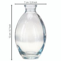 Product Mini vases bulbous decorative vases glass blue tinted H12cm 6 pcs
