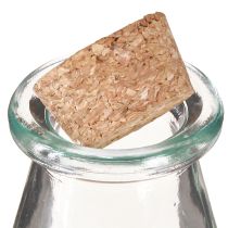 Product Mini vases glass vases with corks H13.5cm Ø5.5cm 6pcs