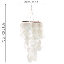 Product Wind chime Capiz shell mobile, round, 70 cm long, for balcony or garden