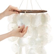 Product Wind chime Capiz shell mobile, round, 70 cm long, for balcony or garden