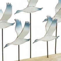 Maritime summer decoration, flying geese, metal decoration to place H27cm L30cm