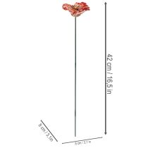 Product Poppy garden decoration stakes, perfect decorative element for your garden, 42cm, 4 pieces