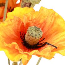 Product Poppy decoration artificial flower bouquet orange 78cm 6pcs