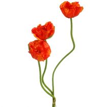 Product Artificial poppies orange 58cm - 74cm 3pcs