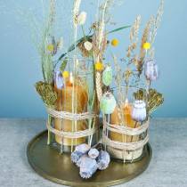 Product Artificial poppy seed pods yellow, brown H70cm