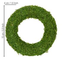 Product Decorative moss wreath for seasonal arrangements and individual design, 15cm, 6 pieces