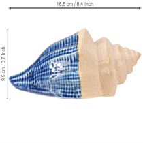 Product Shell Decoration Maritime Ceramic Blue Beige 16.5×11×9.5cm 2 pcs