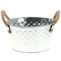 Product Zinc bowl decorative bowl metal with rope handle Ø22cm H12cm