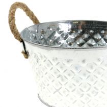 Product Zinc bowl decorative bowl metal with rope handle Ø22cm H12cm