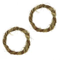 Product Natural wreath vine wreath with hay decorative wreath Ø29cm 2pcs