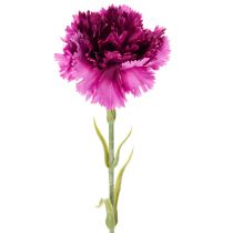 Product Artificial carnation, two-tone, long stem 56cm, bunch of 8