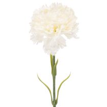 Product Artificial carnation flower with stem for bouquets and wreaths, 56cm, 8 pieces