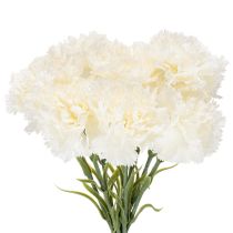 Product Artificial carnation flower with stem for bouquets and wreaths, 56cm, 8 pieces